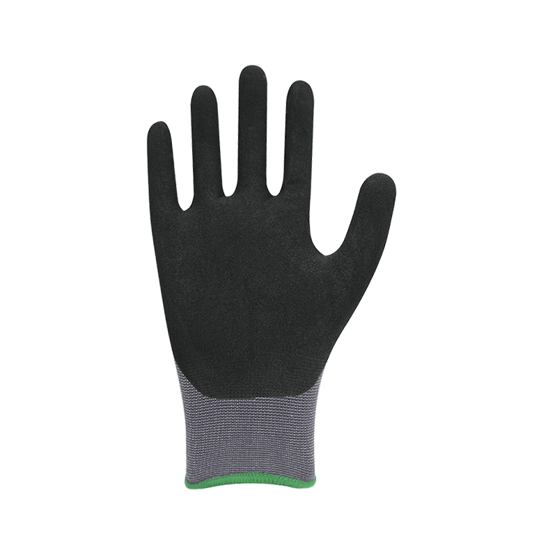 15G nylon/spandex bélés homokos nitril bevonattal