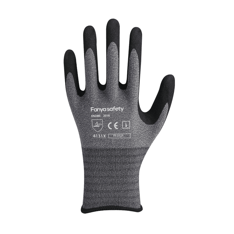 15G nylon/spandex bélés homokos nitril bevonattal
