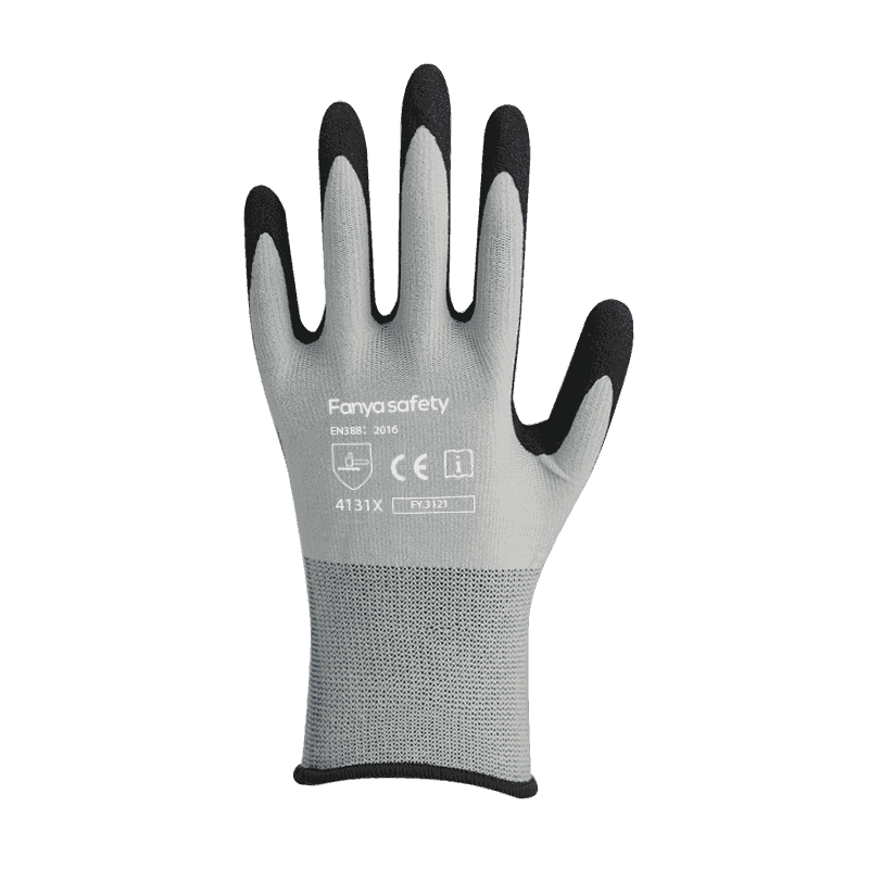 15G nylon/spandex bélés homokos nitril bevonattal
