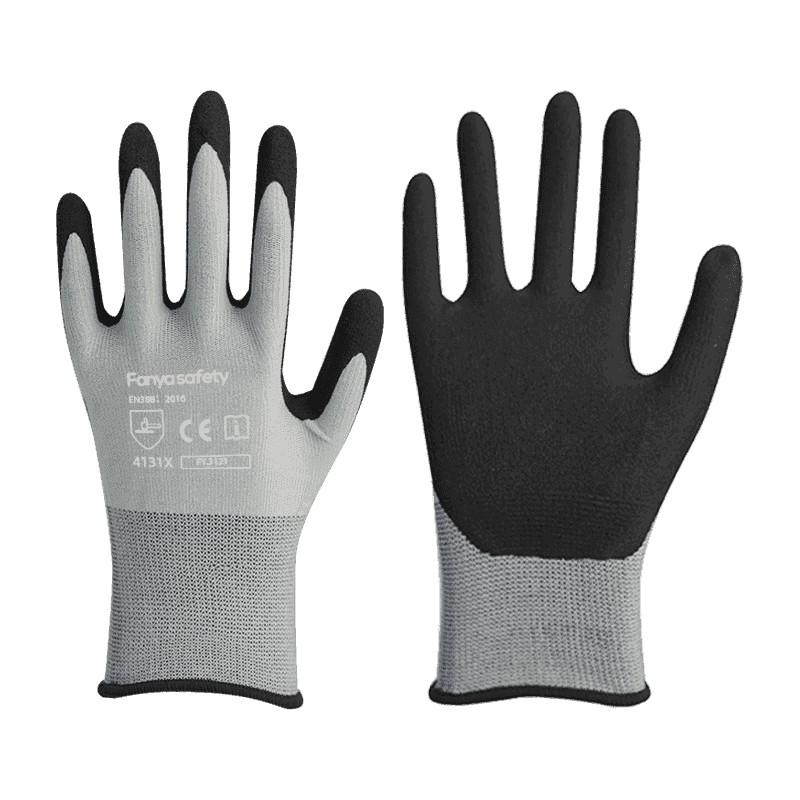 15G nylon/spandex bélés homokos nitril bevonattal