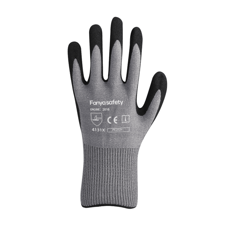 15G nylon/spandex bélés homokos nitril bevonattal