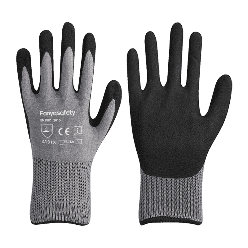 15G nylon/spandex bélés homokos nitril bevonattal
