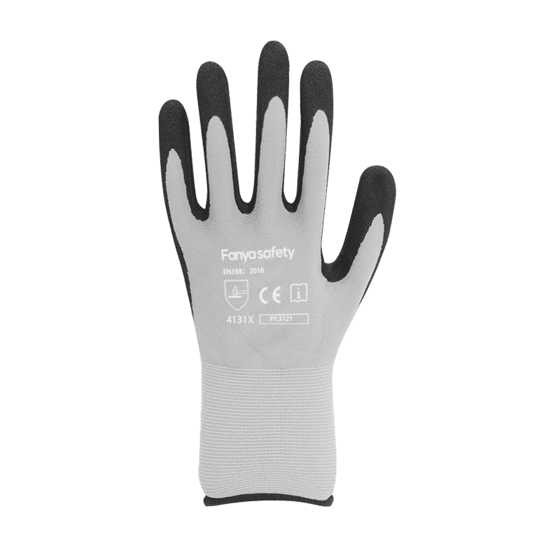 15G nylon/spandex bélés homokos nitril bevonattal