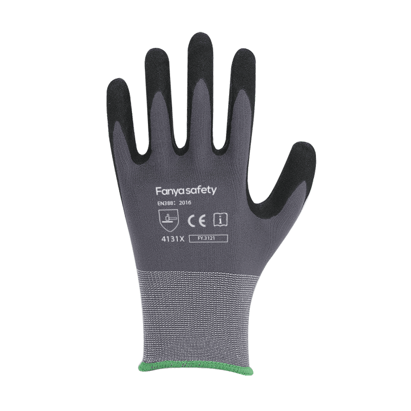 15G nylon/spandex bélés homokos nitril bevonattal