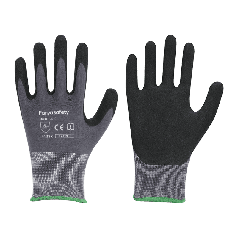 15G nylon/spandex bélés homokos nitril bevonattal